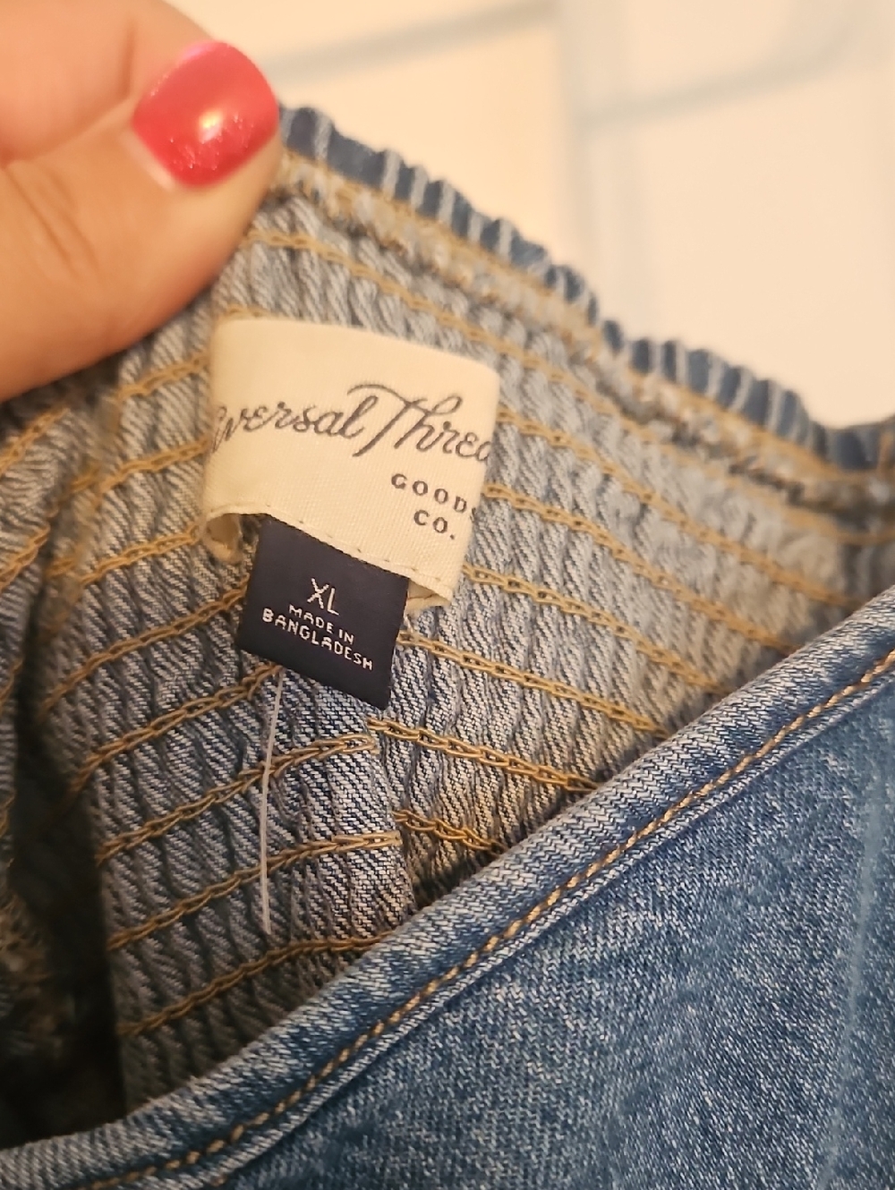 NWOT Universal Thread Blue Denim Button-Front Midi Dress - Picture 5 of 12